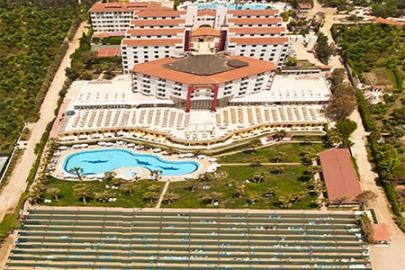 Een luchtfoto van het prachtige hotel